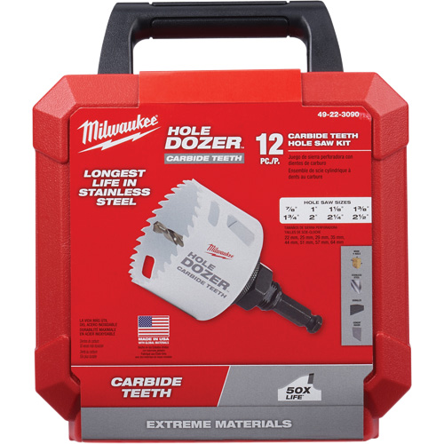 Trousse de scies-cloches Hole Dozer, 12 morceaux WestPier