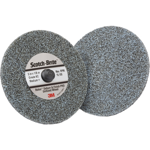 Roloc Deburr & Finish Pro TR Unitized Wheel, 2" x 1/4", Medium Grit, Ceramic WestPier