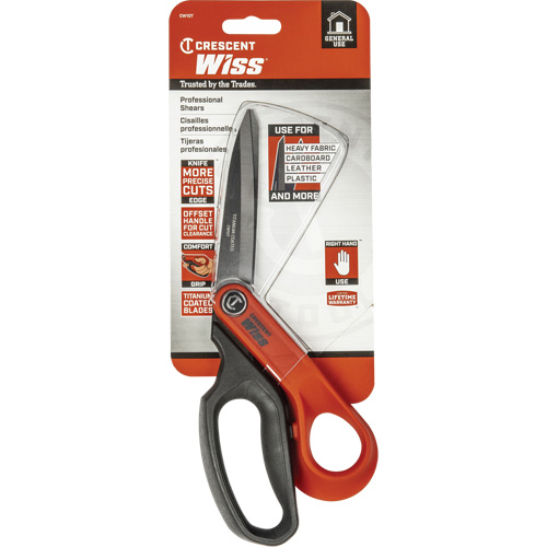 Cisaille pour ouvrier professionnel, 10", Poign&eacute;e Anneaux WestPier