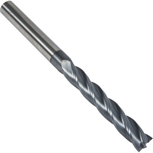 S237 30° Extra Long Square End Mill, 1/8" Dia., 3" L, 4 Flutes, 1/8" Shank, Carbide WestPier