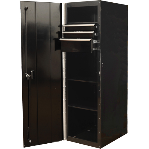 RX Series Side Cabinet, 3 Drawers, 19" W x 25" D x 61" H, Black WestPier