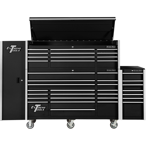 RX Series Side Cabinet, 3 Drawers, 19" W x 25" D x 61" H, Black WestPier