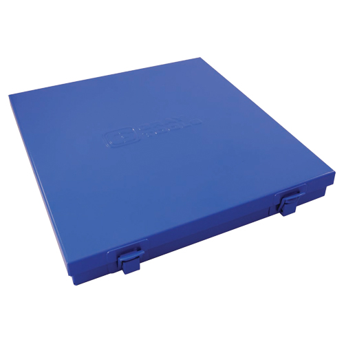 Slim Metal Box, 10-1/2" D x 9-1/4" W x 1-1/4" H, Blue WestPier