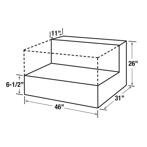 Steel Fuel Transfer Tank, Steel, 85 gal. Capacity, Black WestPier