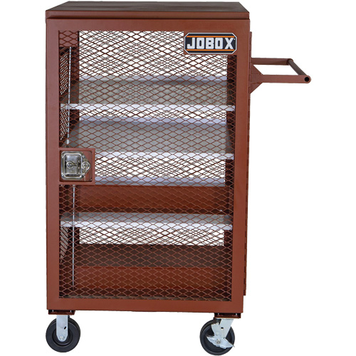 Mobile Mesh Cabinet, Steel, 22 Cubic Feet, Red WestPier