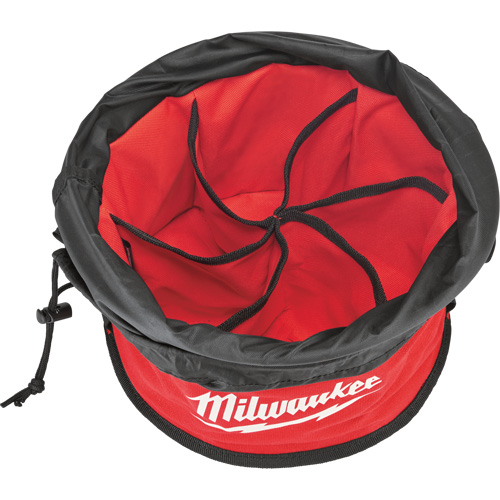 Sac range-tout style parachute, 11-4/5" lo x 11-4/5" la x 11" h, Nylon, Noir/Rouge WestPier
