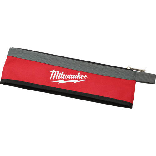 Multi-Size Zipper Pouches - Set of 3, Canvas, 3 Pockets, Black/Red WestPier