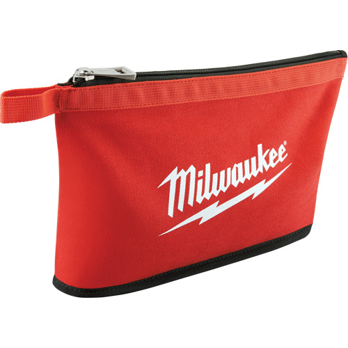 Coloured Zippered Pouches - Set of 3, Canvas, 3 Pockets, Black/Red WestPier