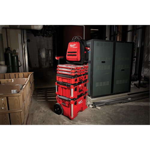 Packout Backpack, 15-3/4" L x 11-4/5" W, Black/Red, Ballistic WestPier