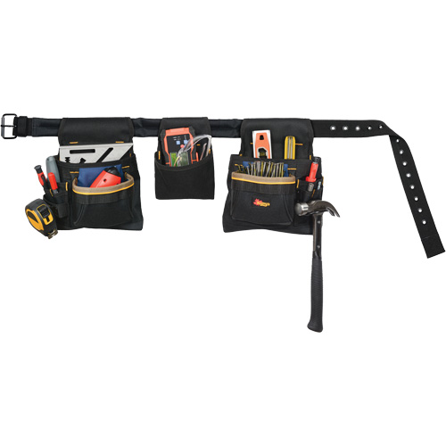 Deluxe Tool Belt Combo, Polyester, Black WestPier
