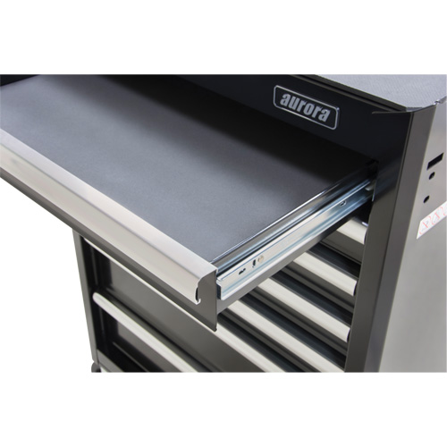 Industrial Tool Cart, 7 Drawers, 27" W x 18-3/4" D x 39" H, Black WestPier