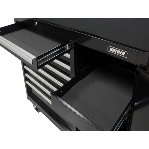 Industrial Tool Cart, 8 Drawers, 44-3/10" W x 21-1/10" D x 36-7/10" H, Black WestPier