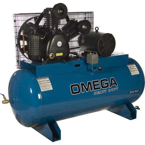 Industrial Series Air Compressors - Horizontal Compressors - Two Stage, 100 Gal. (120 US Gal) WestPier