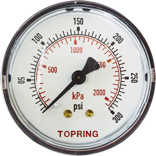 Replacement Pressure Gauge, 2" , 0 - 175 psi, Back Mount, Analogue WestPier