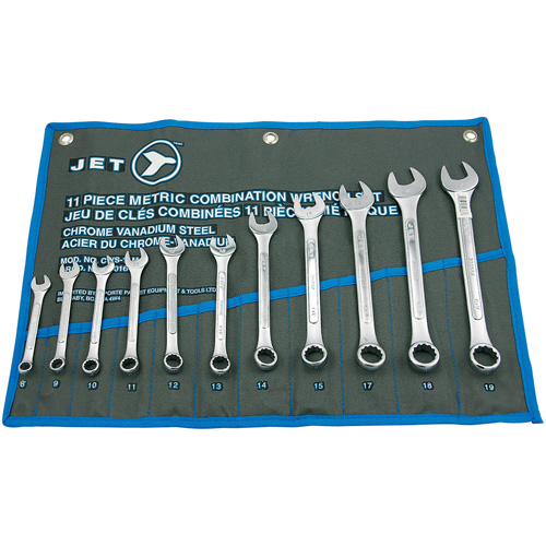 Raised Panel Combination Wrench Set, Combination, 11 Pieces, Metric WestPier