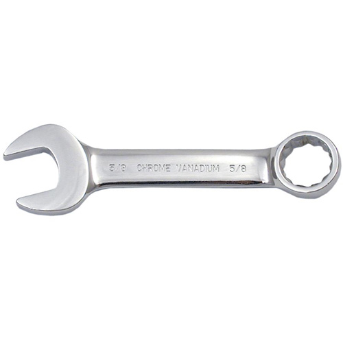 Cl&eacute; mixte courte enti&egrave;rement polie, 12 pans, 3/8", Fini Chrome WestPier