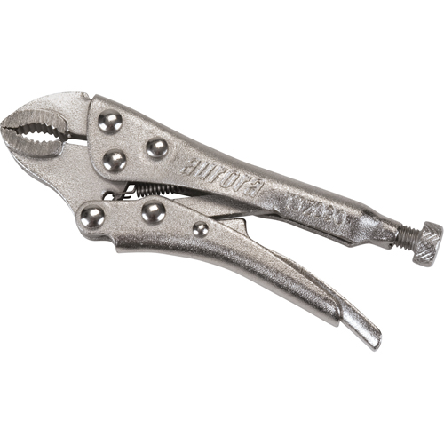 Locking Pliers with Wire Cutter, 4" Length, Curved Jaw WestPier
