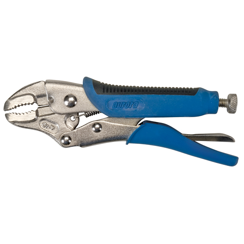 Locking Pliers with Wire Cutter, 5" Length, Curved Jaw WestPier