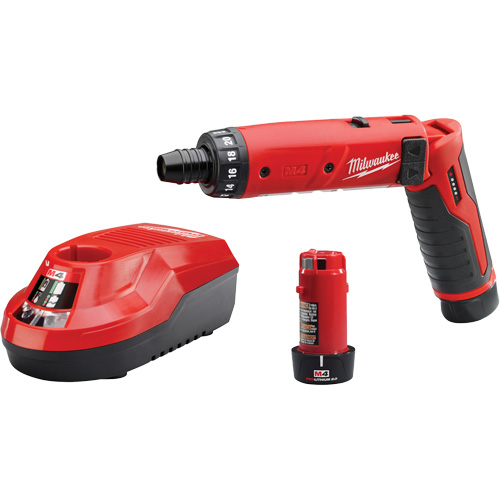 M4 Hex Screwdriver Kit, 1/4", 4 V, 44 in-lbs Max. Torque, Lithium-Ion Battery WestPier