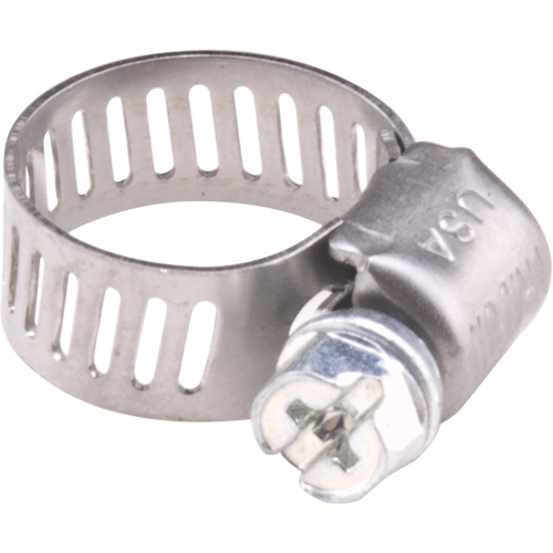 Hose Clamps - Stainless Steel Band & Zinc Plated Screw, Min Dia. 1/5", Max Dia. 5/8" WestPier