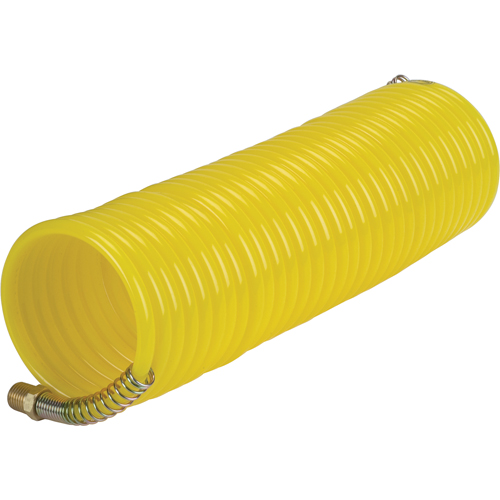 Tuyaux pneumatiques en nylon spiral&eacute; a/raccords, Air, 1/4" DI x 25' lo, Nylon, 200 psi &agrave; 23°C WestPier