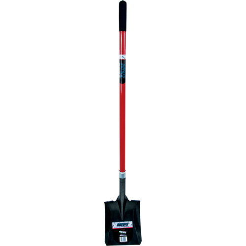 Heavy-Duty Square Shovel, Fibreglass, Carbon Steel Blade, Straight Handle, 47-1/2" Long WestPier