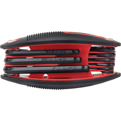 Ball End Fold-Up Hex Key Set, 9 Pcs., Imperial WestPier