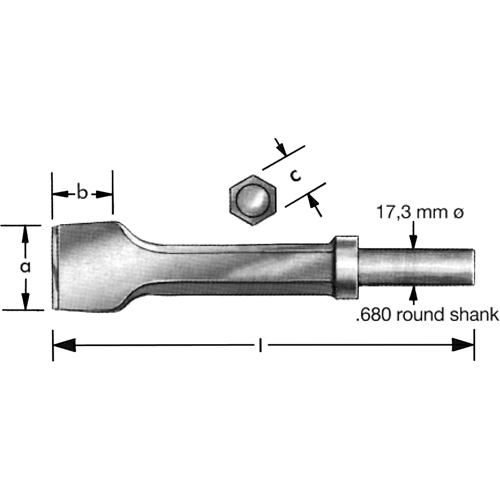 Pneumatic Chisel With  Retaining Collar WestPier