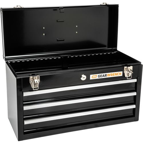 Portable Tool Box, 20" W, 3 Drawers, Black WestPier