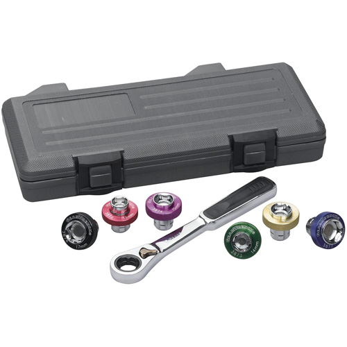 6 Point Magnetic Oil Drain Plug Metric Socket Set, 7 Pieces, 3/8" Drive Size WestPier