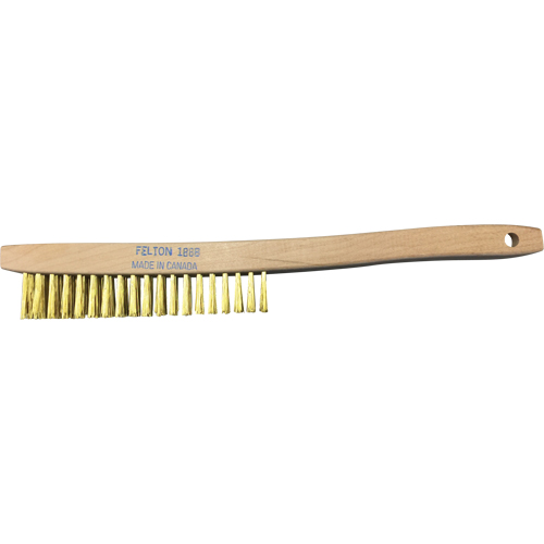 Brosses de nettoyage &agrave; manche recourb&eacute;, Laiton, 4 x 19 rangs de fils, Longueur 14" WestPier