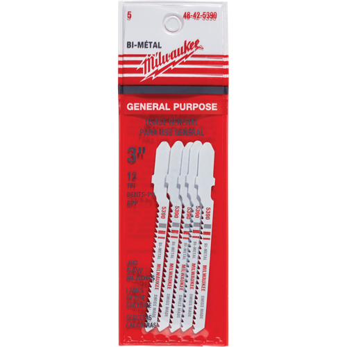 Jigsaw Blade, Bi-Metal, T-Shank, 3" L, 12 TPI WestPier