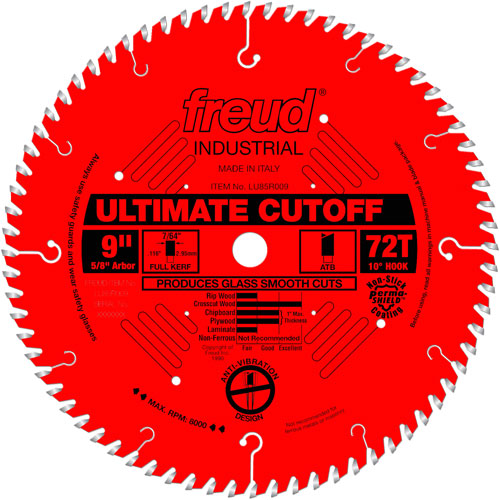 TCS Industrial Saw Blade - Crosscut & Finishing, 9", 72 Teeth, Wood Use WestPier
