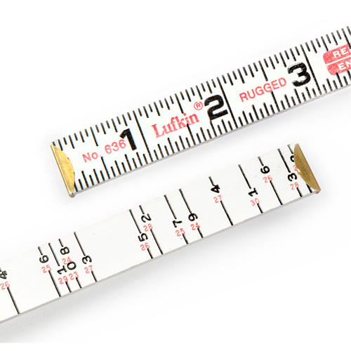 Red End&reg; Brick Mason Rule, 6' L, Wood, 1/16" Graduations WestPier