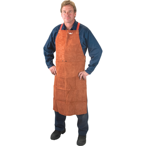 Tablier en cuir, Salopette, 36" lo, Lava Brown WestPier