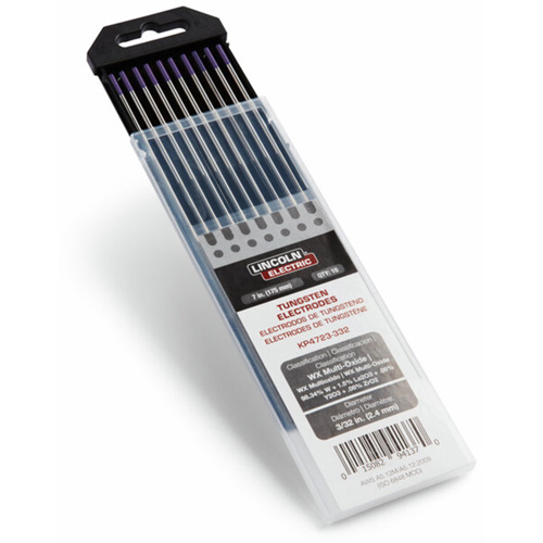 &eacute;lectrodes de tungst&egrave;ne de premi&egrave;re qualit&eacute; WX Multi-Oxide, 3/32" dia. x 7" lo WestPier