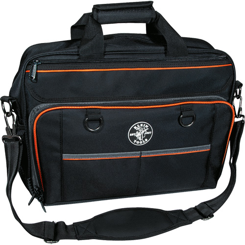 Tradesman Pro Tech Bag with Laptop Pocket, Polyester, 22 Pockets, Black/Orange WestPier