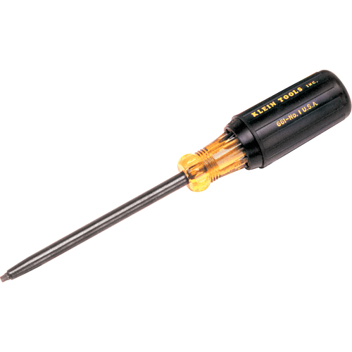 Square Recess Screwdriver, #0 Tip, Round, 7-3/4" L, Cushion Grip Handle WestPier