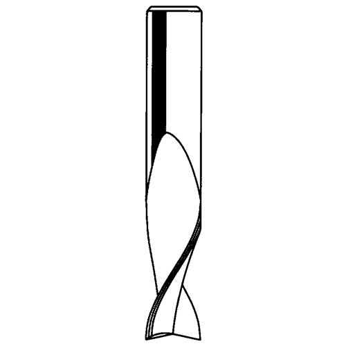 Up Spiral Router Bit, 1/8" Dia., 1/2" Carbide Height, 2" L, 1/4" Shank WestPier