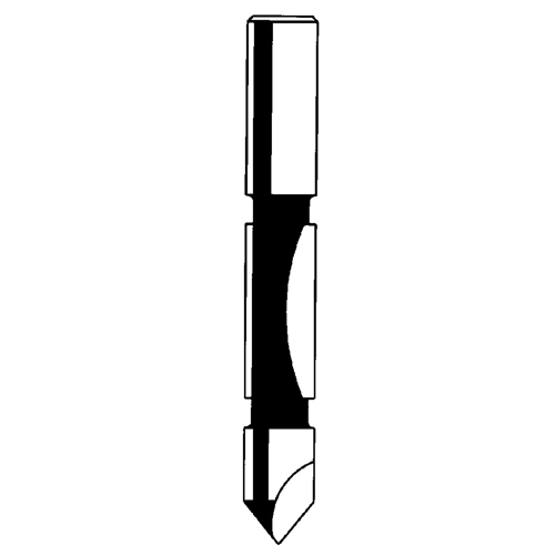 Router Bit - Panel Pilot Bit, 1/4" Dia., 3/4" H, 2-1/4" L, 1/4" Shank WestPier