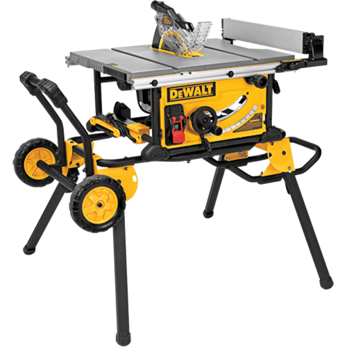 Jobsite Table Saw With Rolling Stand, 15 A, 4800 RPM WestPier