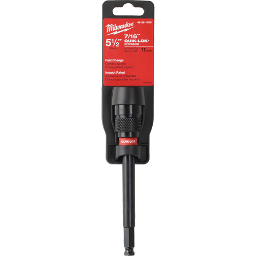 Quik-Lok Impact Drill Bit Extension, 7/16" Max. Diameter, 5-1/2" Length, 7/16" Shank WestPier