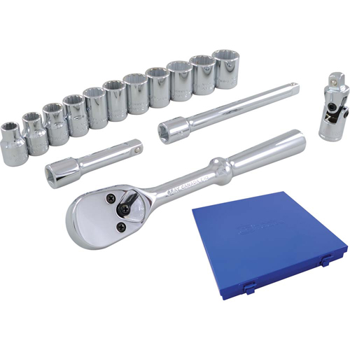 Socket & Attachment Set, 15 Pcs, 3/8" Drive Size WestPier