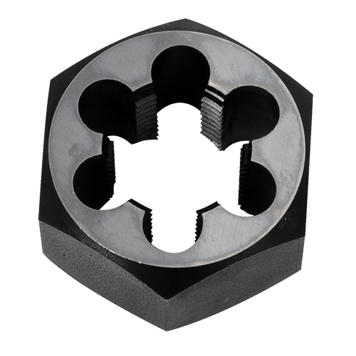 Hex Rethreading Die Nut, 2"/1" Dia., 3/4"-14 Thread, Carbon Steel/Chromium Steel WestPier