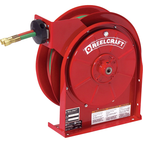 Spring Retractable Welding Hose Reel, Welding Gases, 1/4" x 25', Dual Hose, 200 psi WestPier