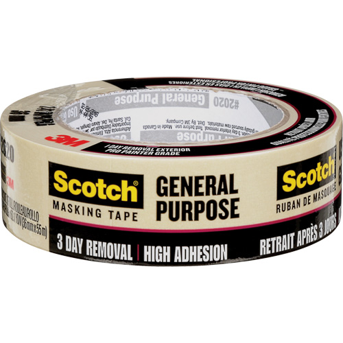 Ruban-cache Scotch pour entrepreneurs 2020, 36 mm (1-1/2") x 55 m (180'), Beige WestPier