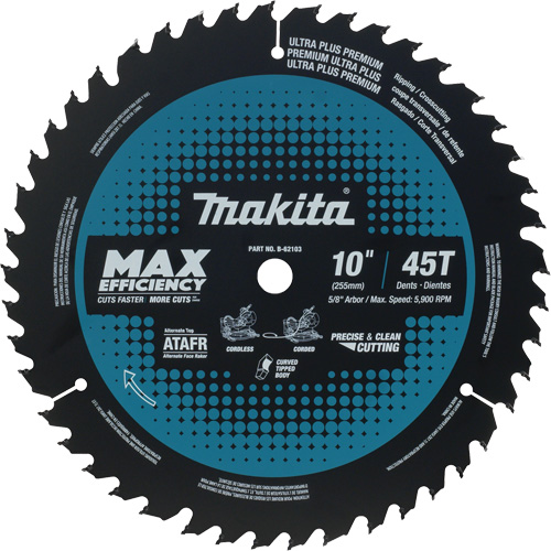 Mitre Saw Blade, 10", 45 Teeth, Wood Use WestPier