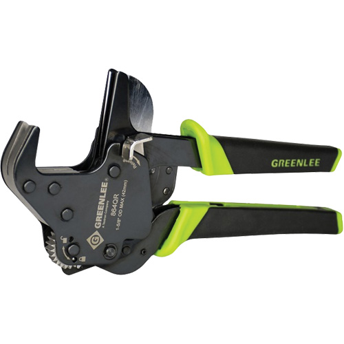 Quick-Release Ratcheting PVC Cutter, 1-5/8" Capacity WestPier