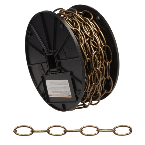 Chaîne d&eacute;corative, Acier au carbone, #10 x 60' (18,3 m) l, Charge d'utilisation 35 lb (0,0175 tonne) WestPier