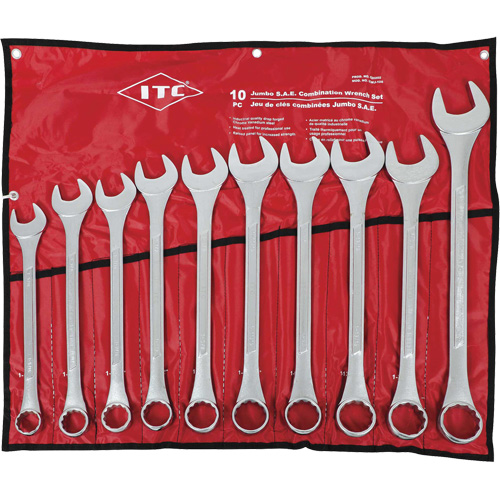 ICWJ-10S Jumbo Wrench Set, Combination, 10 Pieces, Imperial WestPier